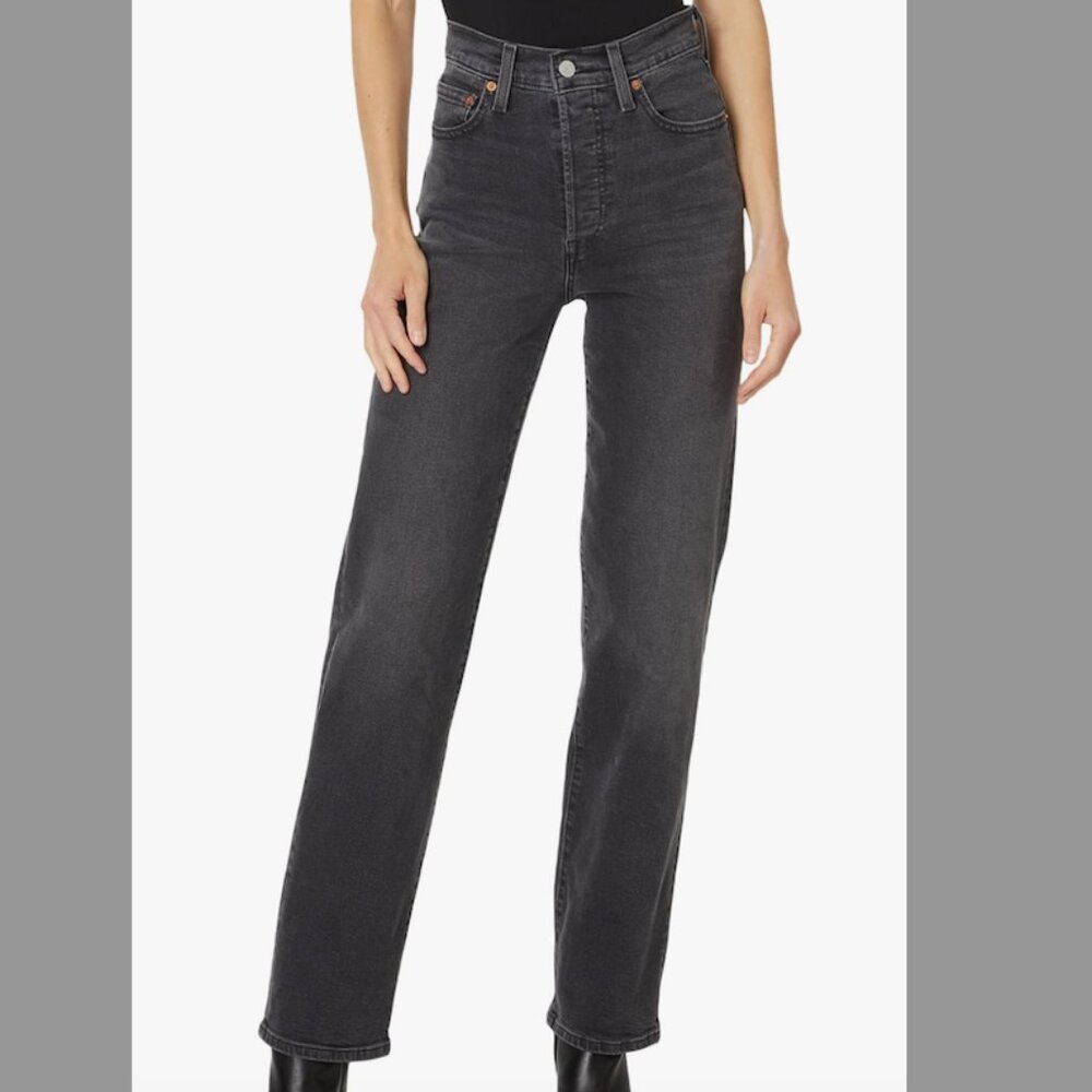 Levis 501 Women's Black Straight Leg Jean